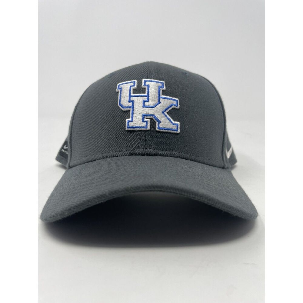 Nike Kentucky Wildcats Hat Curved On Field Rise Swoosh Gray University Mens Cap